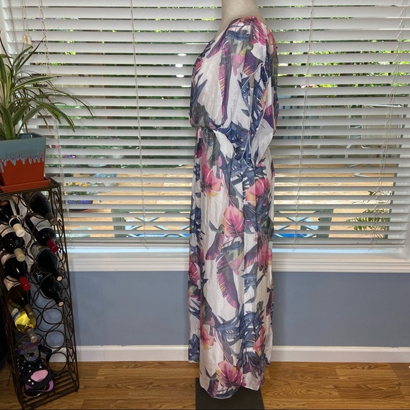 NWT PIAZZA DEL TEMPIO WATERCOLOR FLORAL Silk DRESS - Picture 2 of 8